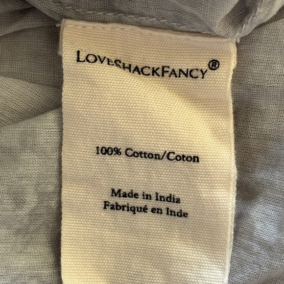 NWT LoveShackFancy Natasha Dress Washed Denim Hand Dye XS - Picture 9 of 14